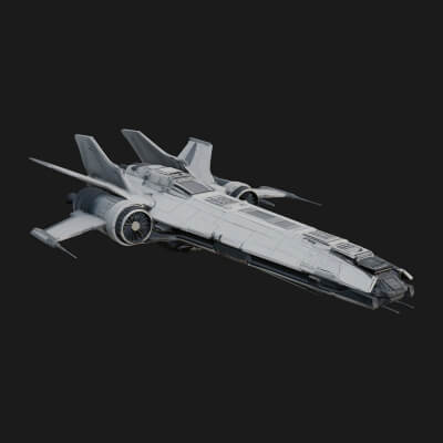 Sci Fi Fighter Craft Model Design 8 3D Print Model