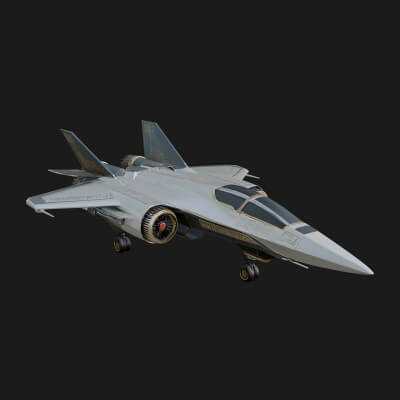 Sci Fi Fighter Craft Model Design 9 3D Print Model