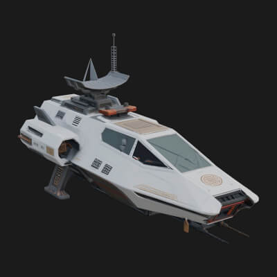 Sci Fi Patrol Boat Model Design 1 3D Print Model