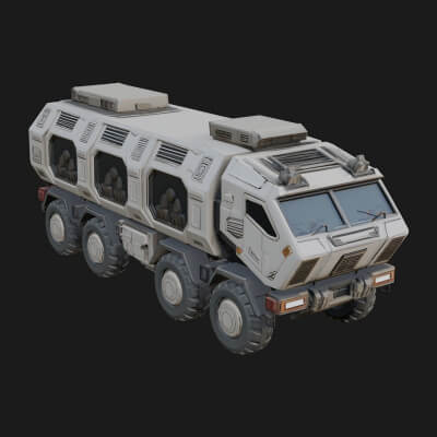Sci Fi Transport Truck Model Design 1 3D Print Model