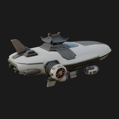 Sci-Fi Transport Truck Model Design 10 3D Print Model
