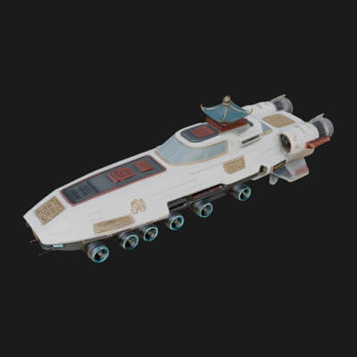 Sci Fi Transport Truck Model Design 12 3D Print Model