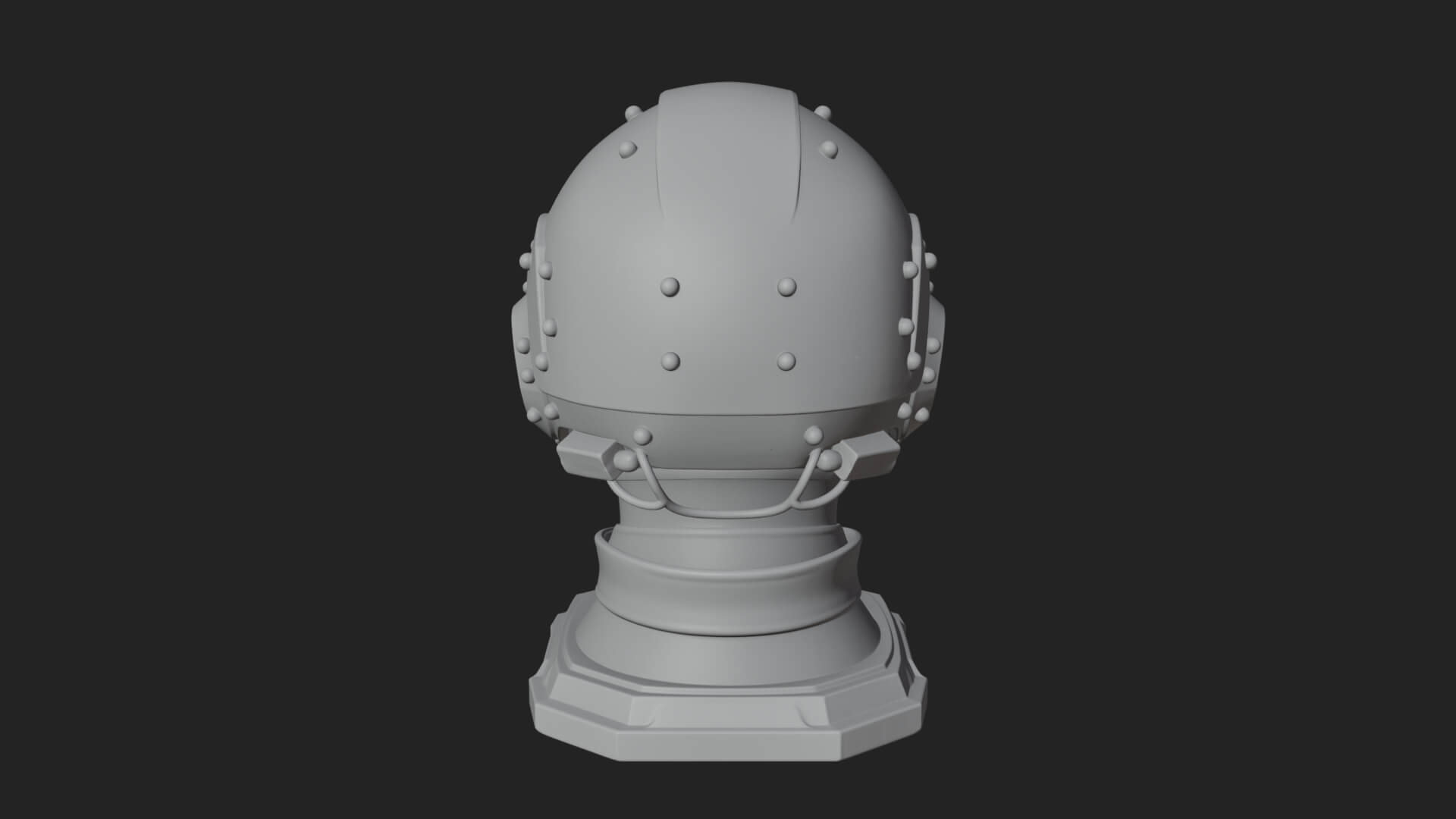 Sci Fi Visor Helmet Statue Design 1 3D Print Model 3D Model