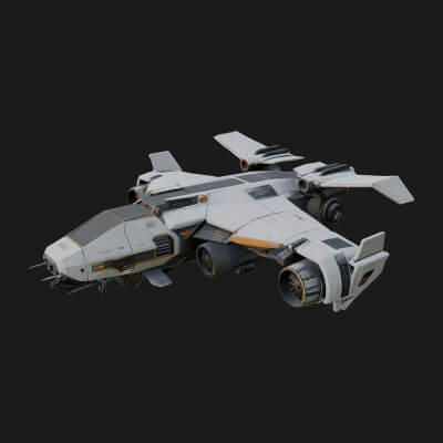 Sci Fi VTOL Craft Model Design 19 3D Print Model