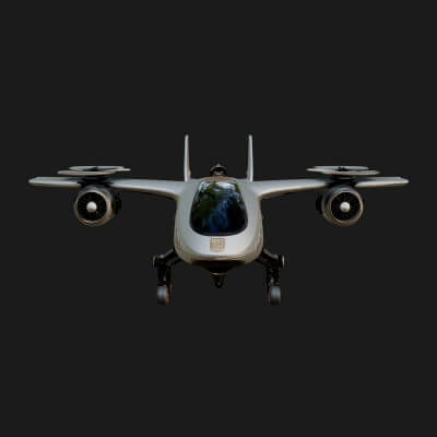 Sci Fi VTOL Craft Model Design 20 3D Print Model