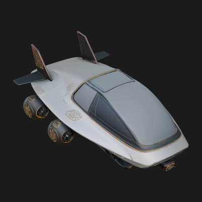 Sci Fi VTOL Craft Model Design 25 3D Print Model