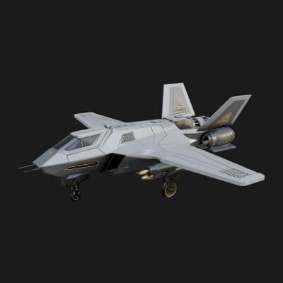 Sci Fi VTOL Craft Model Design 28 3D Print Model