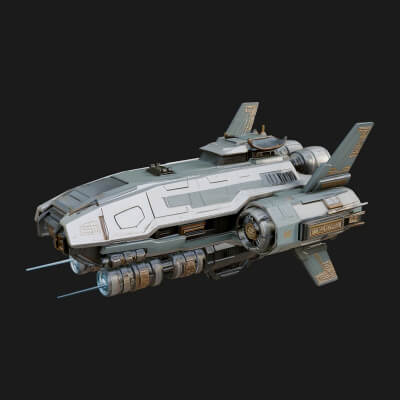 Sci Fi VTOL Craft Model Design 30 3D Print Model