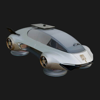 Sci Fi VTOL Craft Model Design 39 3D Print Model