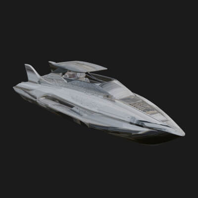 Sci Fi VTOL Craft Model Design 47 3D Print Model