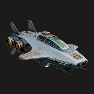 Sci Fi VTOL Craft Model Design 49 3D Print Model