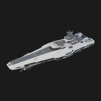 Sci-Fi Warship Model Design 12 3D Print Model