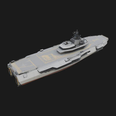 Sci Fi Warship Model Design 14 3D Print Model