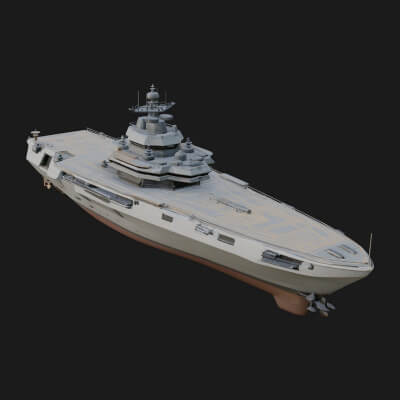 Sci Fi Warship Model Design 20 3D Print Model