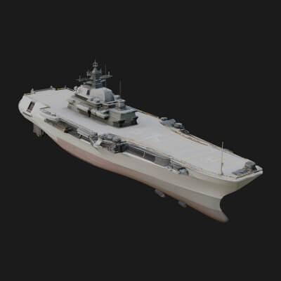 Sci Fi Warship Model Design 26 3D Print Model