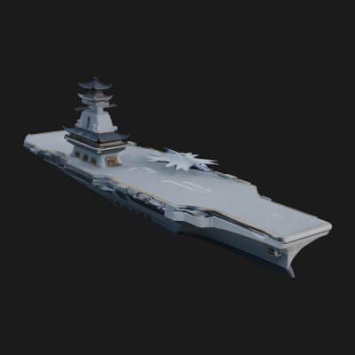 Sci Fi Warship Model Design 6 3D Print Model