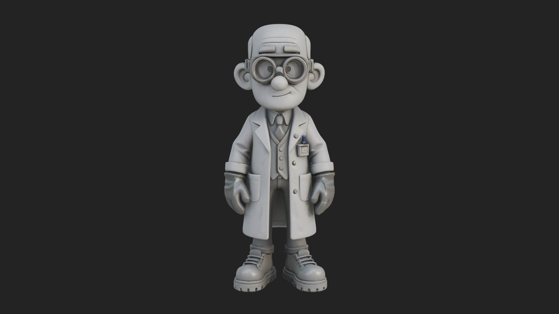 Scientist Man Statue Design 4 3D Print Model 3D Model