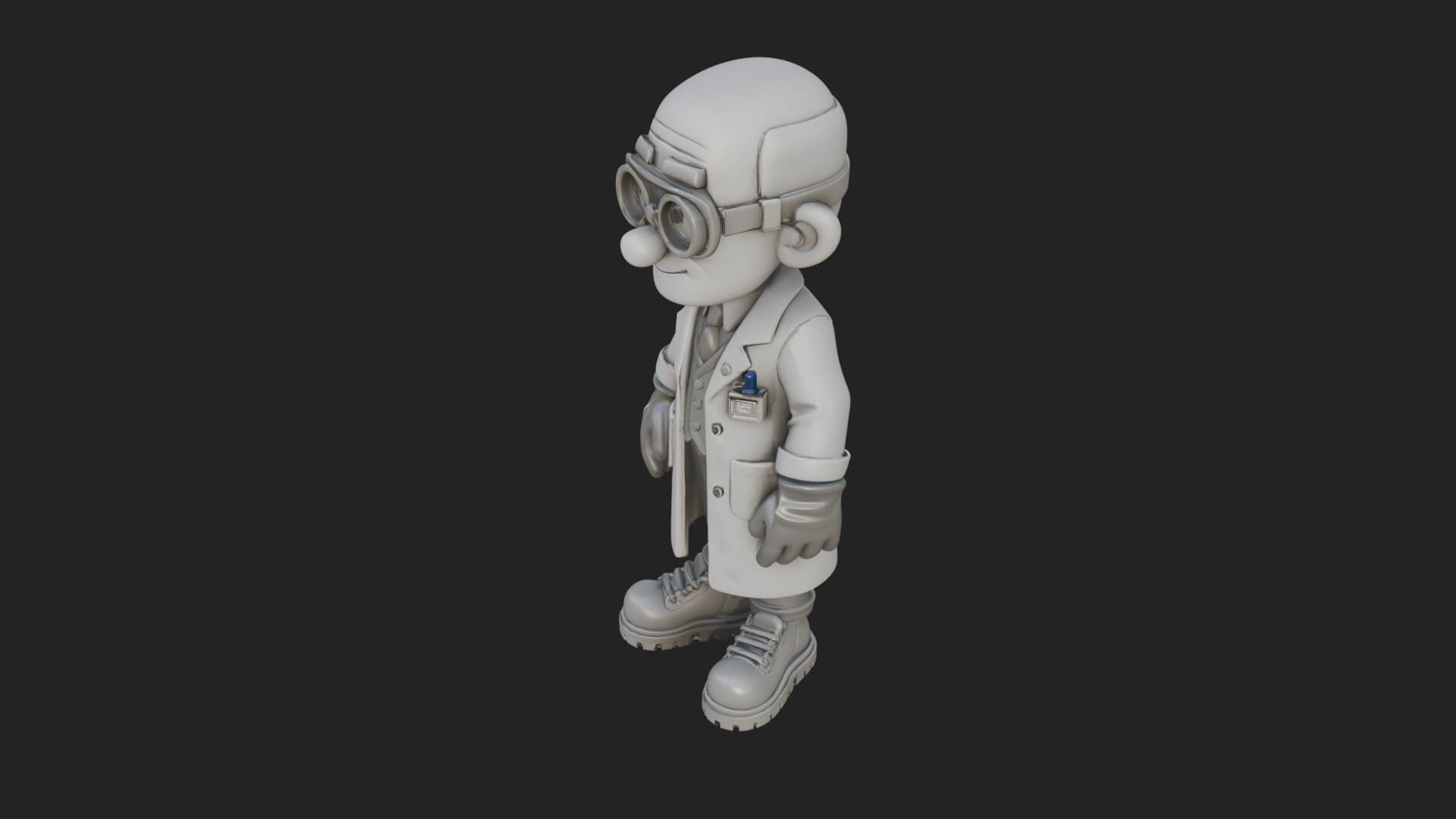 Scientist Man Statue Design 4 3D Print Model 3D Model
