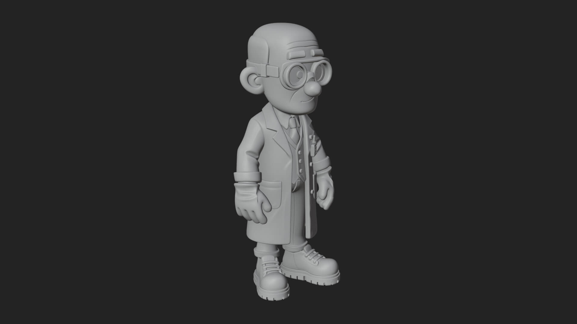 Scientist Man Statue Design 4 3D Print Model 3D Model