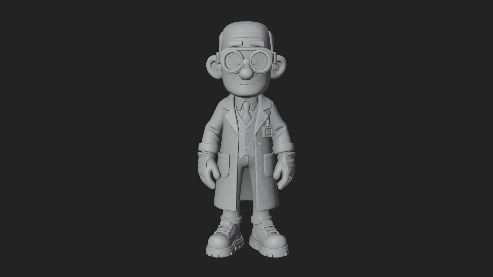 Scientist Man Statue Design 4 3D Print Model 3D Model