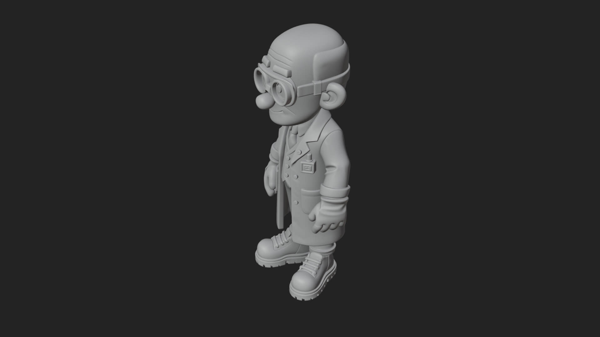 Scientist Man Statue Design 4 3D Print Model 3D Model