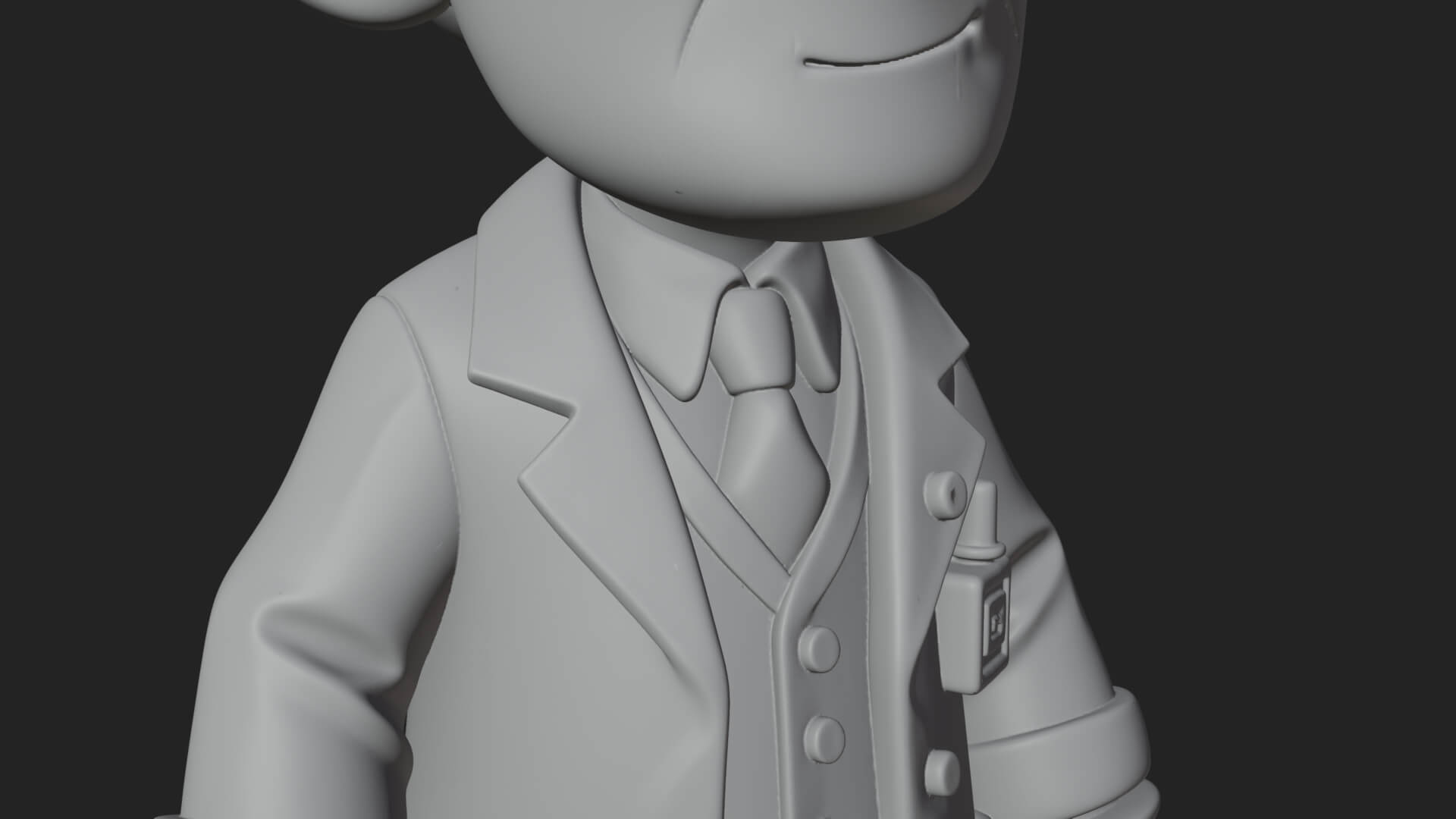 Scientist Man Statue Design 4 3D Print Model 3D Model