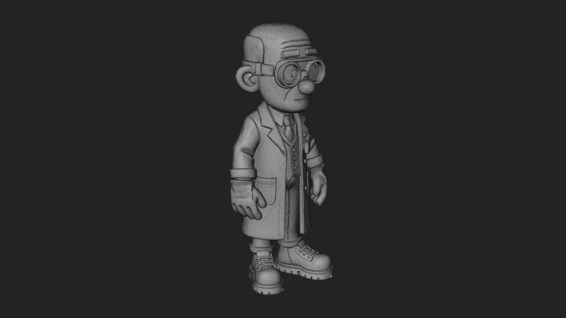 Scientist Man Statue Design 4 3D Print Model 3D Model