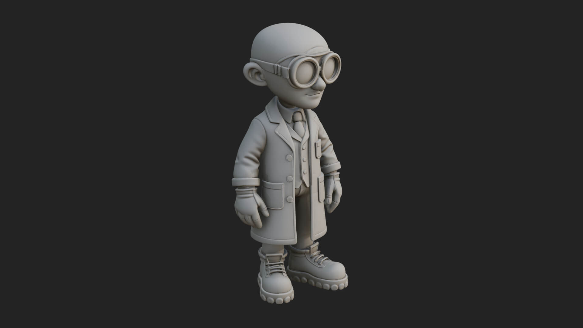 Scientist Man Statue Design 5 3D Print Model 3D Model