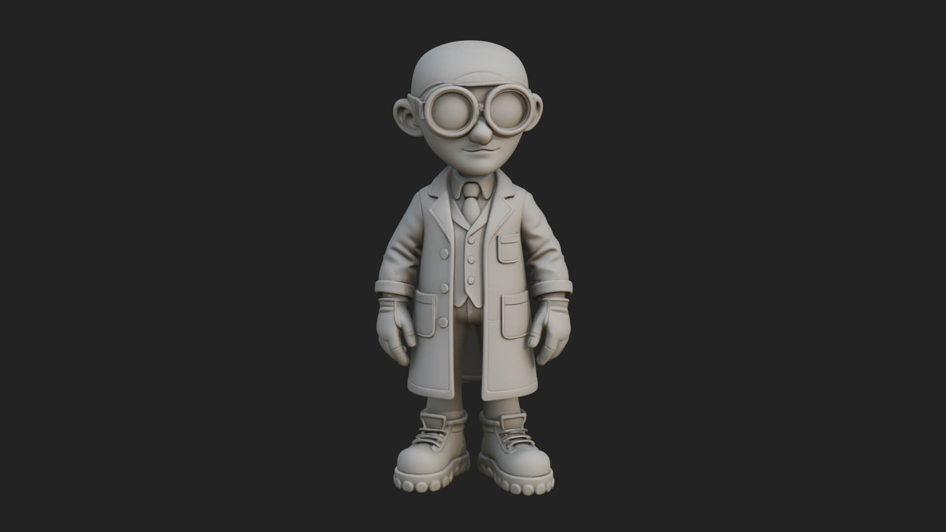 Scientist Man Statue Design 5 3D Print Model 3D Model