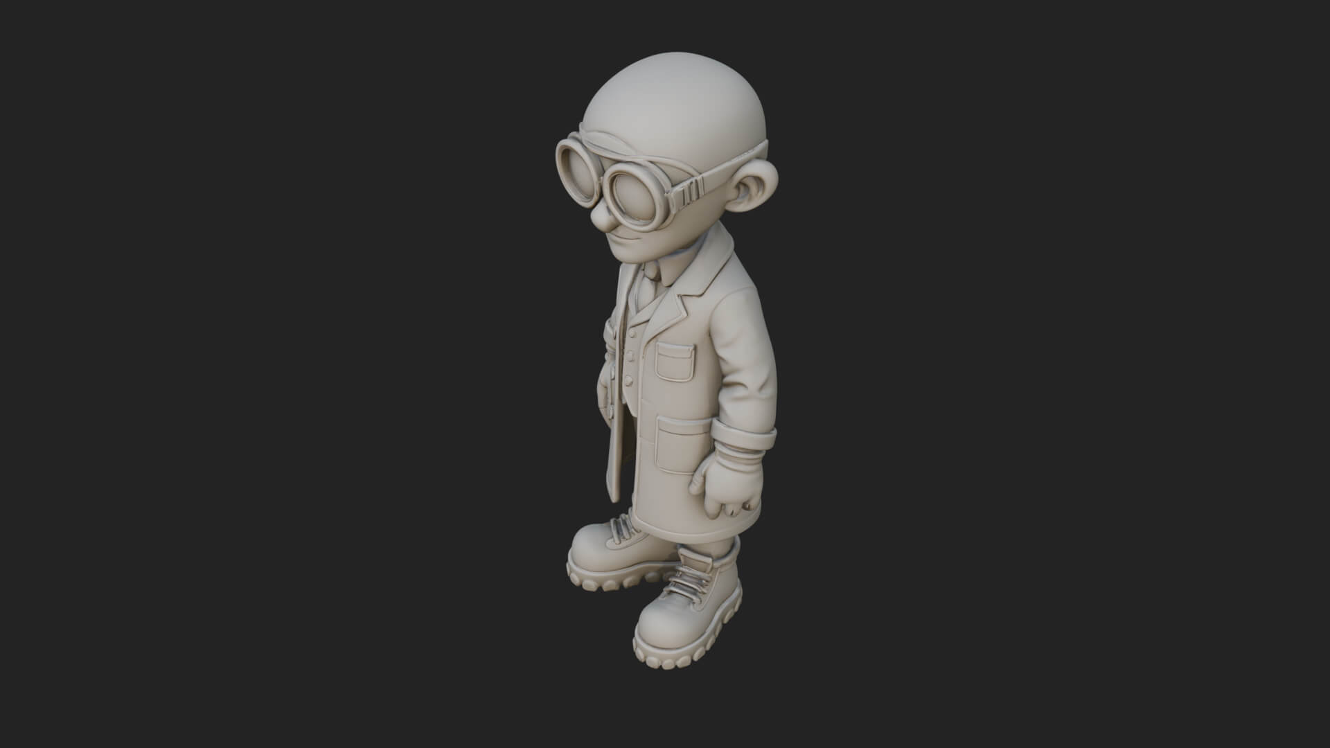 Scientist Man Statue Design 5 3D Print Model 3D Model