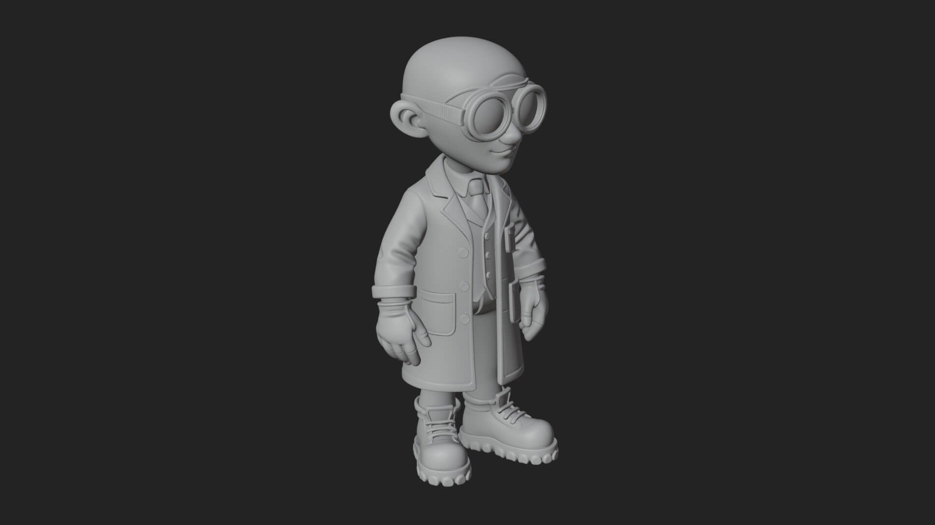Scientist Man Statue Design 5 3D Print Model 3D Model