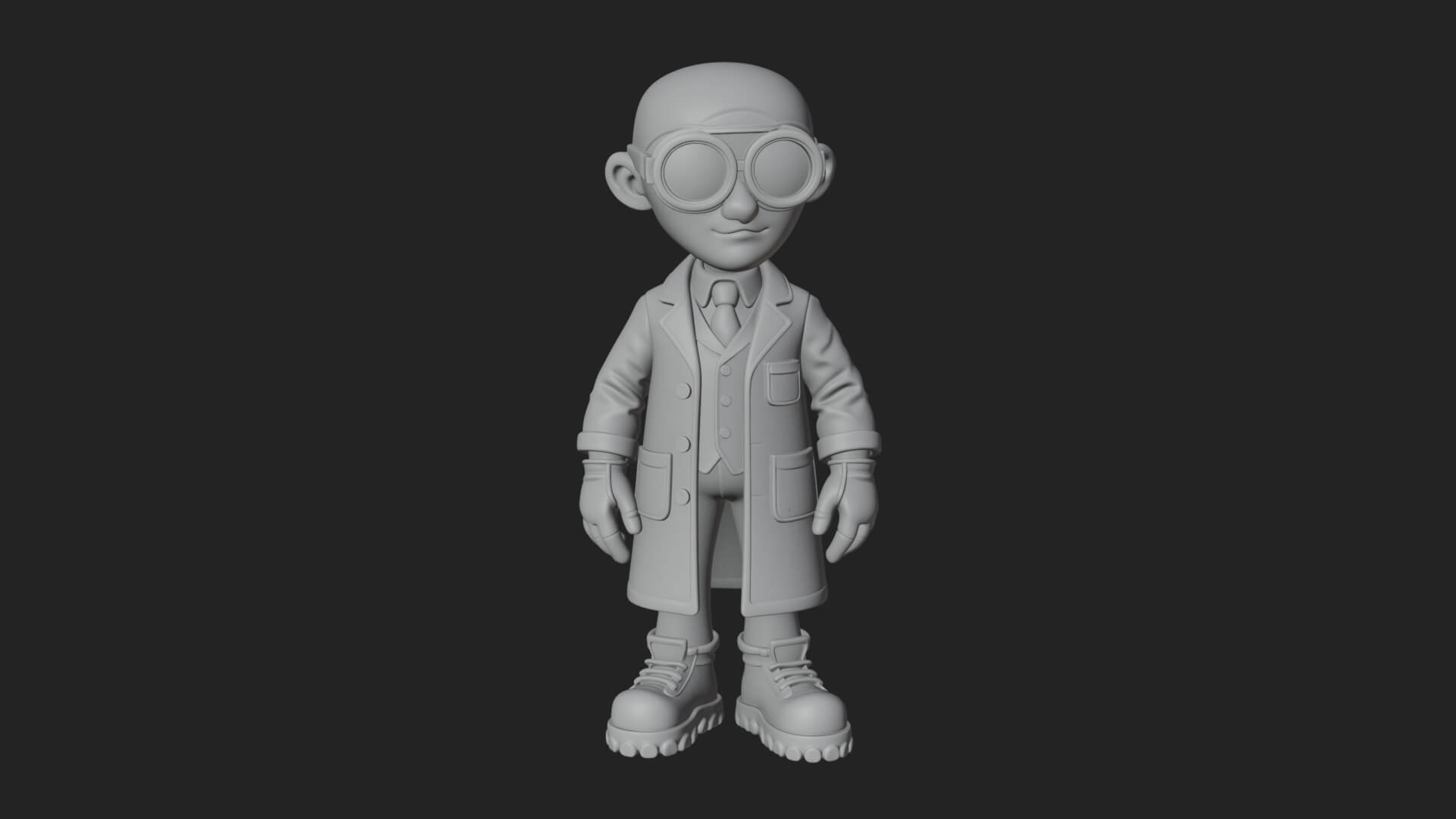 Scientist Man Statue Design 5 3D Print Model 3D Model