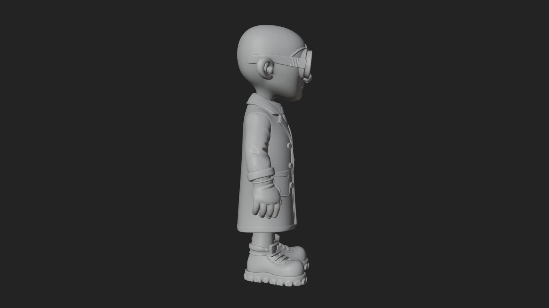 Scientist Man Statue Design 5 3D Print Model 3D Model