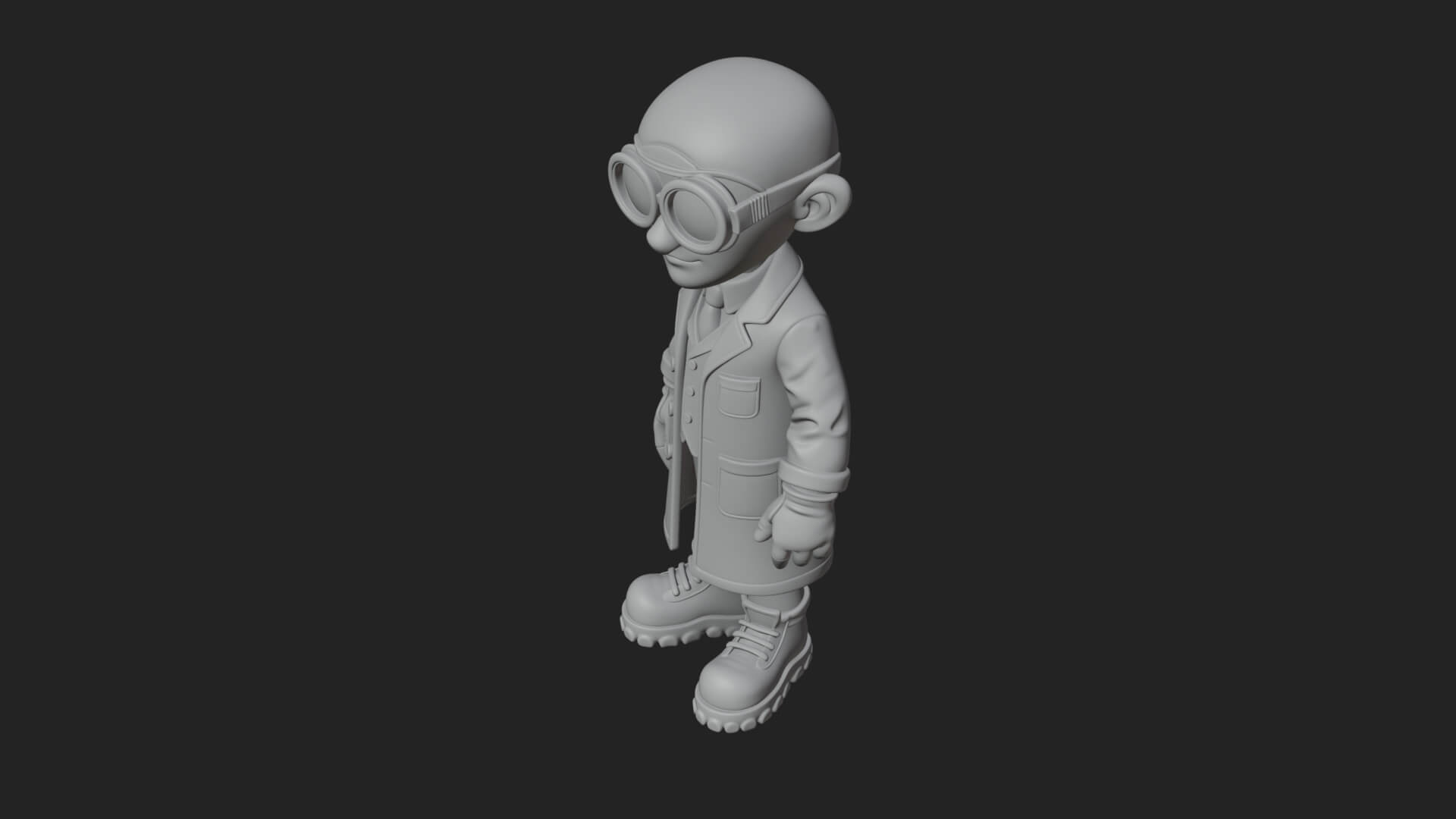 Scientist Man Statue Design 5 3D Print Model 3D Model