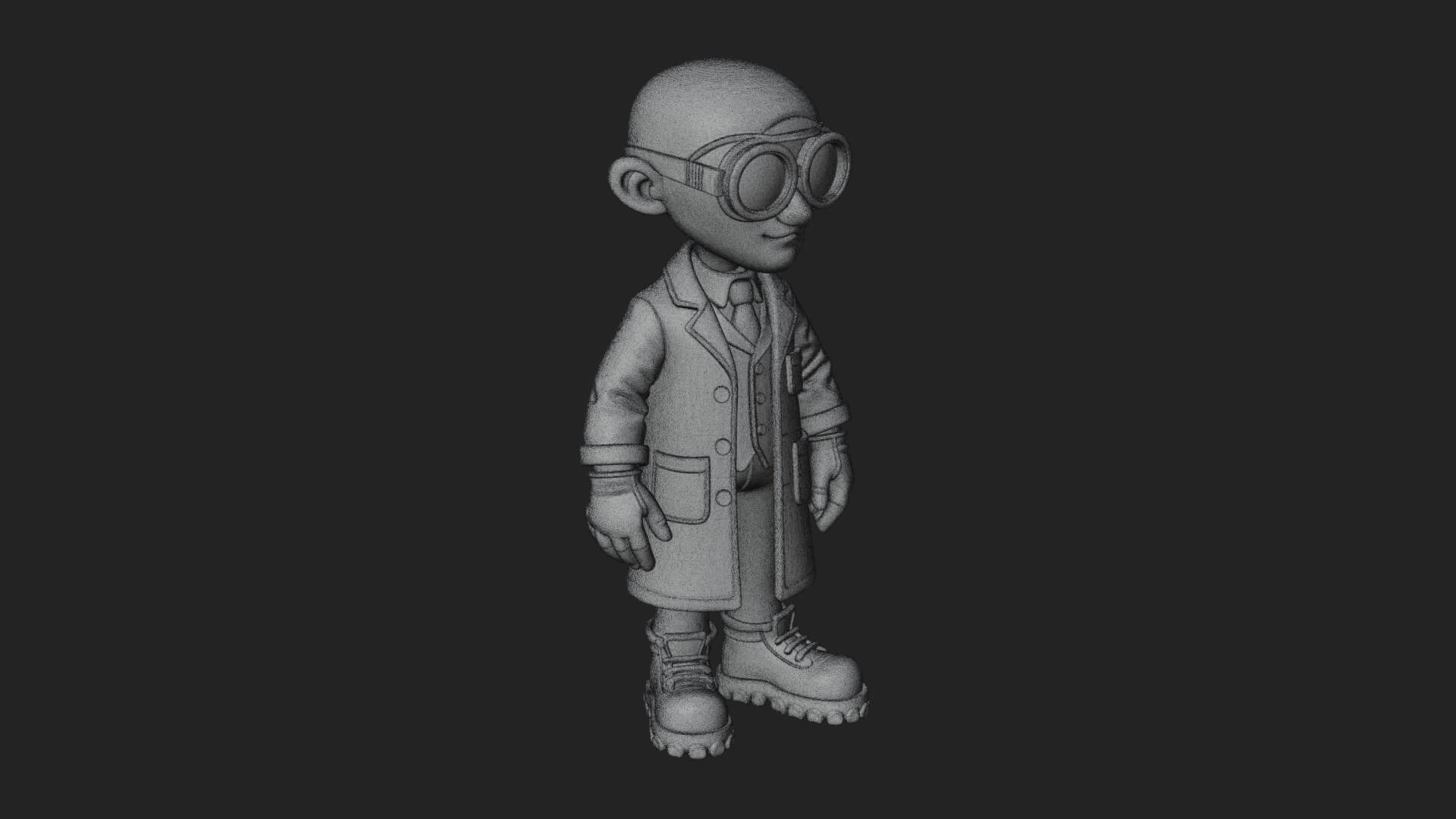 Scientist Man Statue Design 5 3D Print Model 3D Model