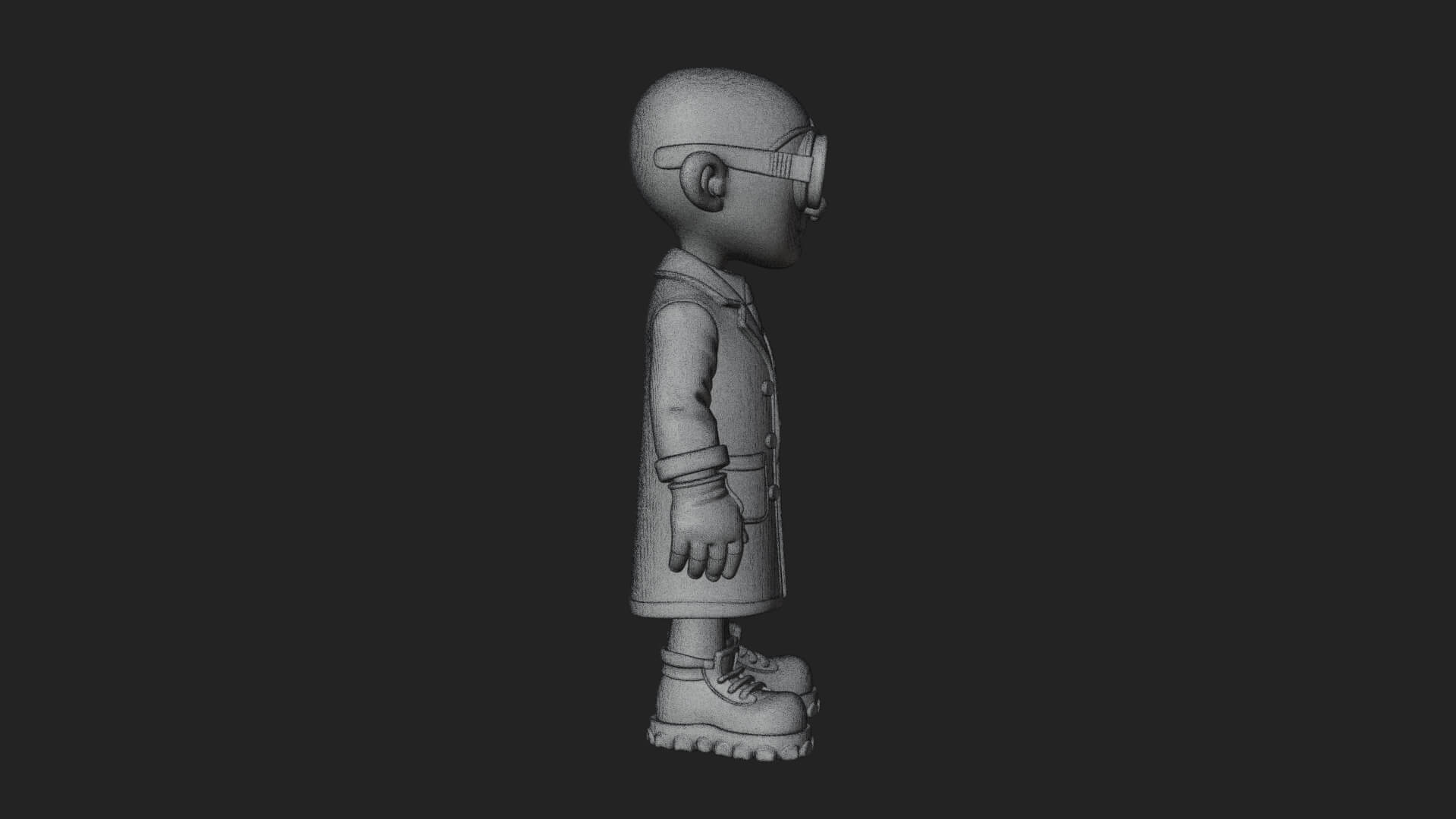 Scientist Man Statue Design 5 3D Print Model 3D Model