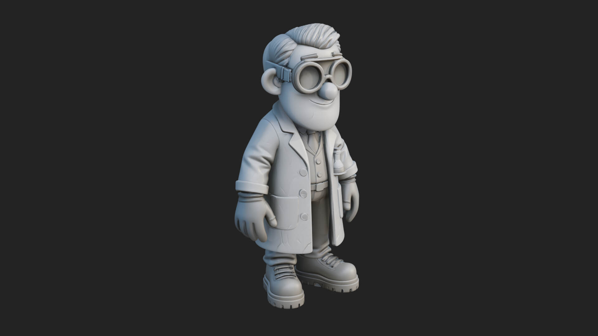 Scientist Man Statue Design 6 3D Print Model 3D Model