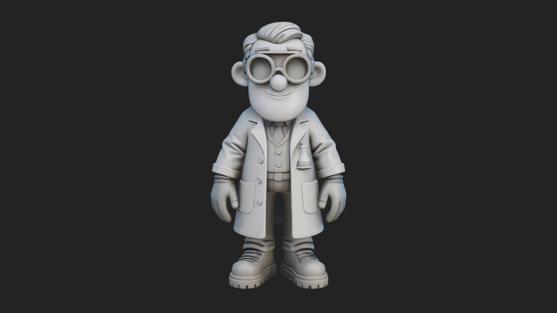 Scientist Man Statue Design 6 3D Print Model 3D Model