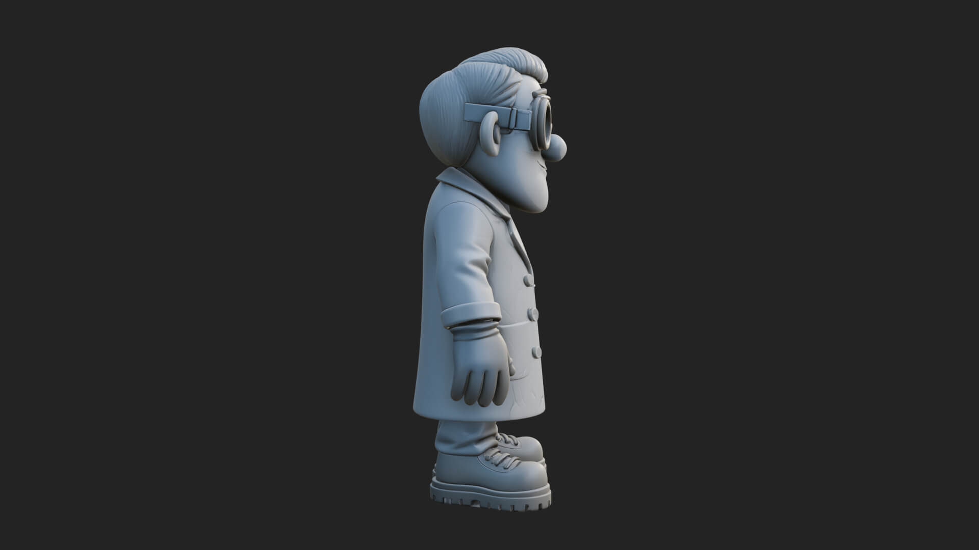 Scientist Man Statue Design 6 3D Print Model 3D Model