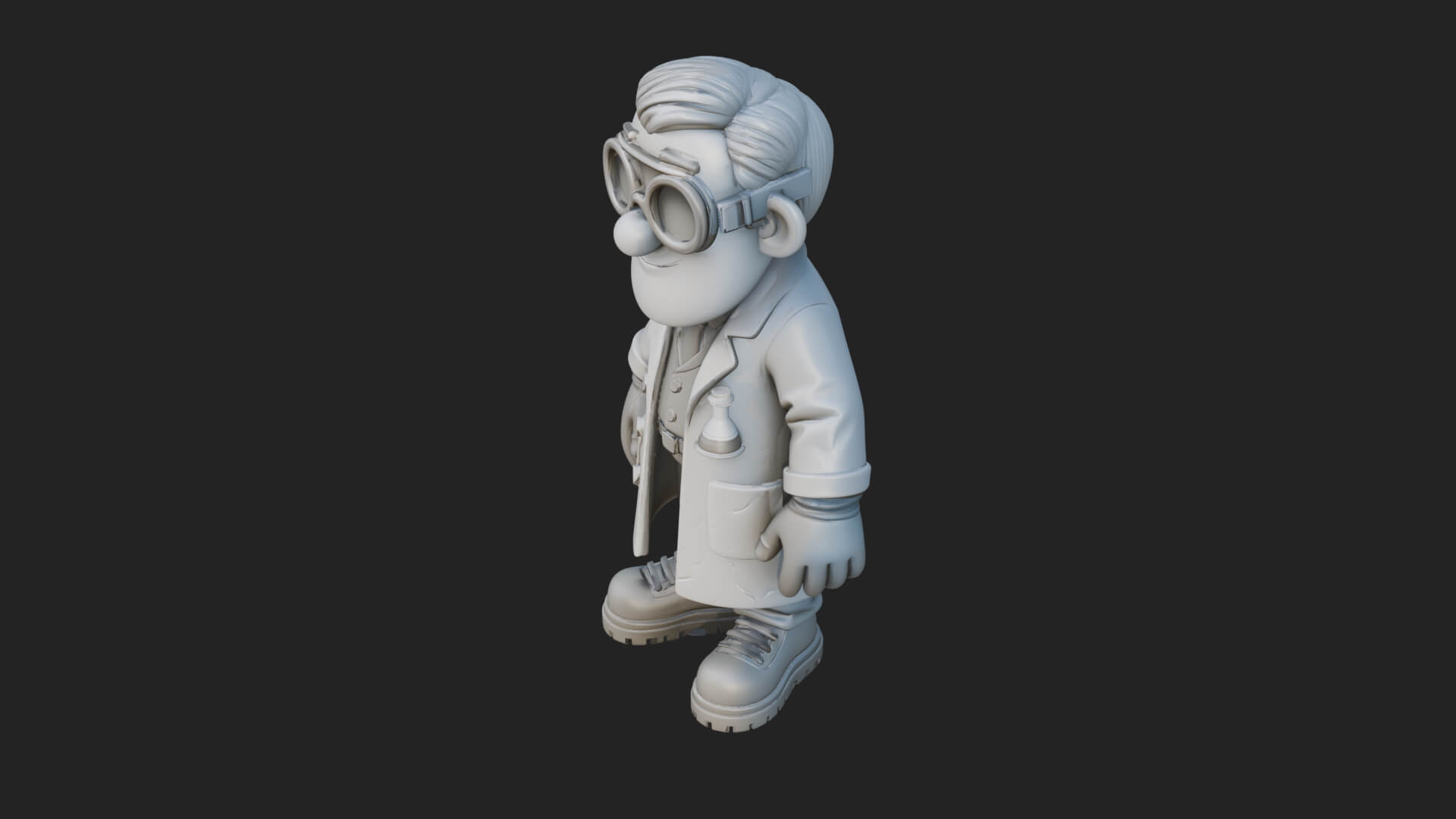 Scientist Man Statue Design 6 3D Print Model 3D Model