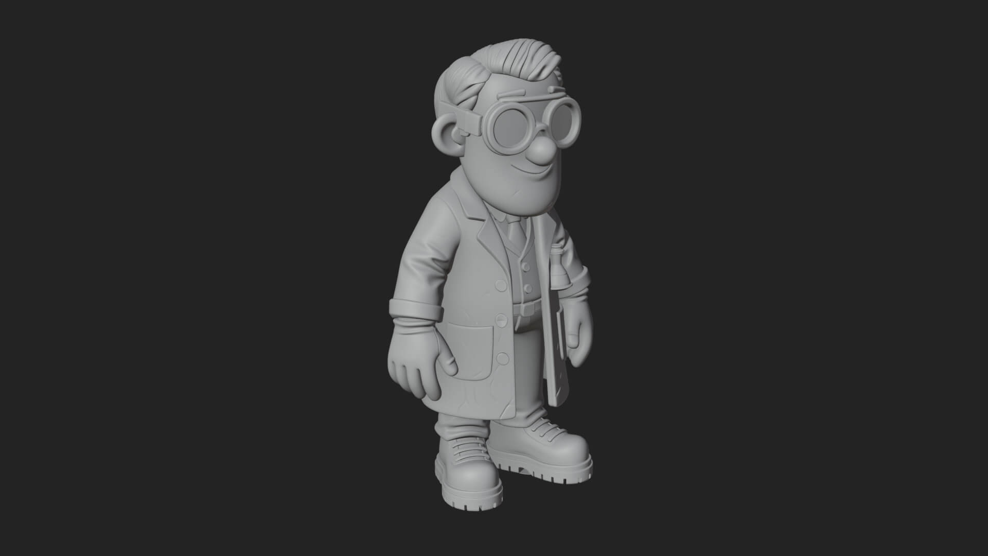Scientist Man Statue Design 6 3D Print Model 3D Model