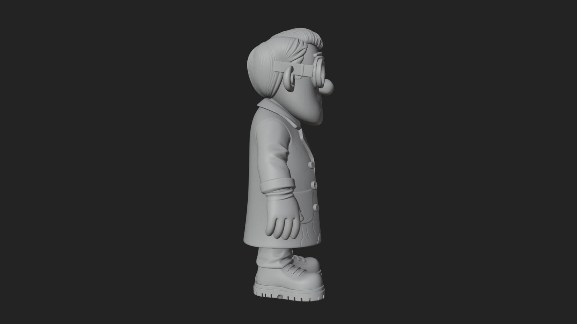 Scientist Man Statue Design 6 3D Print Model 3D Model