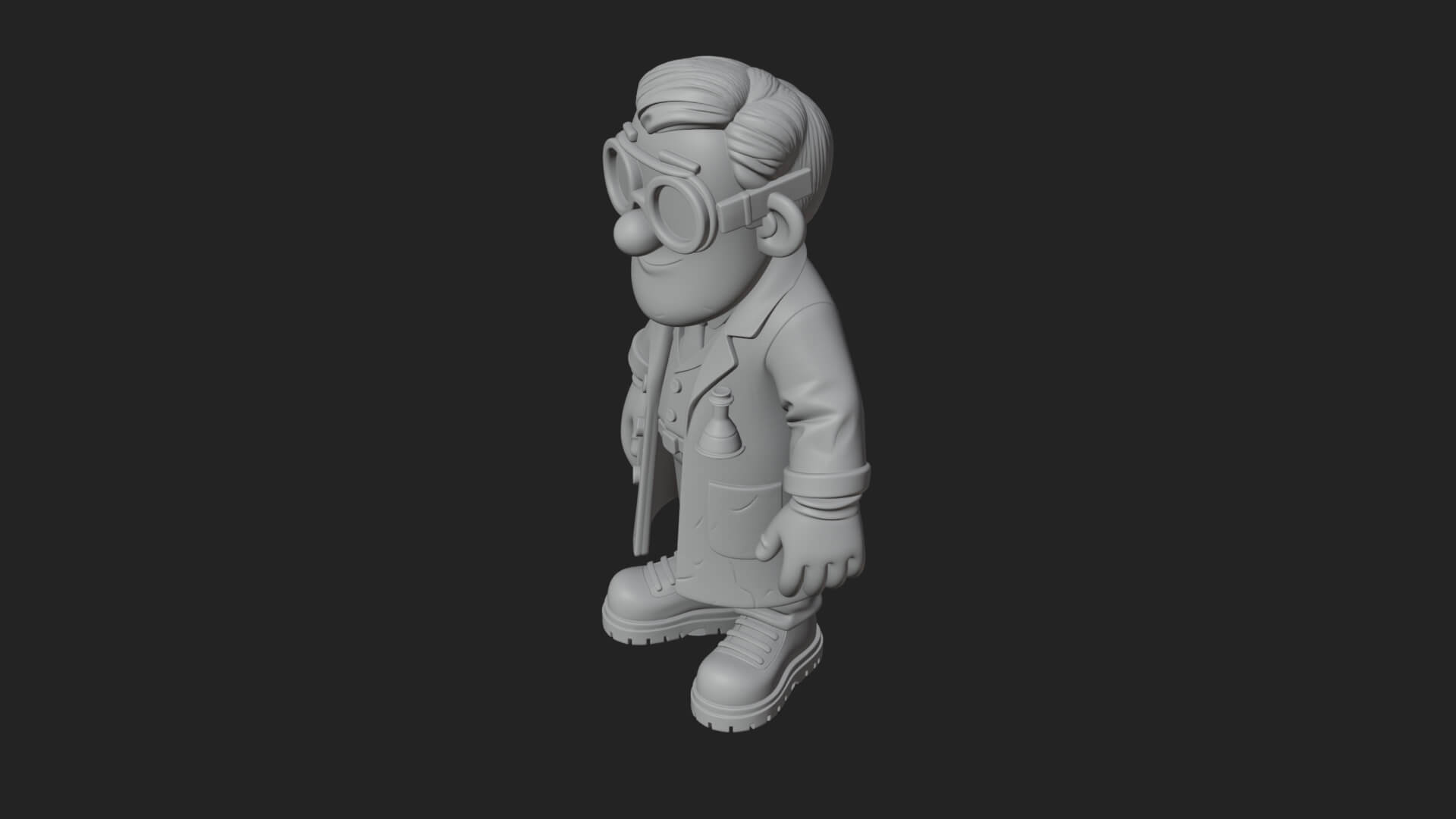 Scientist Man Statue Design 6 3D Print Model 3D Model