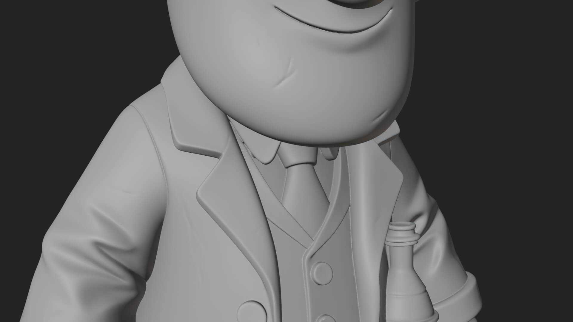 Scientist Man Statue Design 6 3D Print Model 3D Model