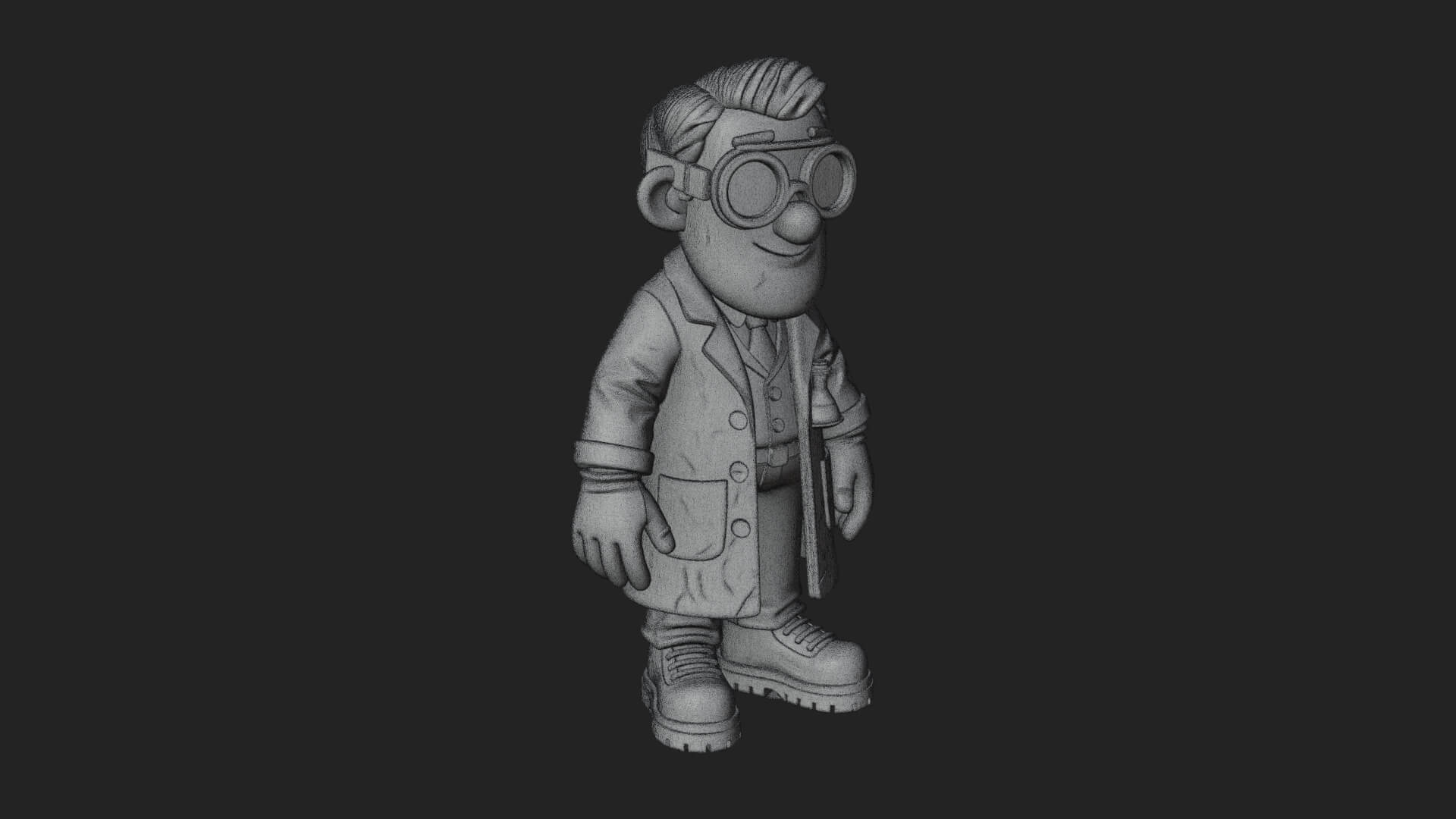 Scientist Man Statue Design 6 3D Print Model 3D Model