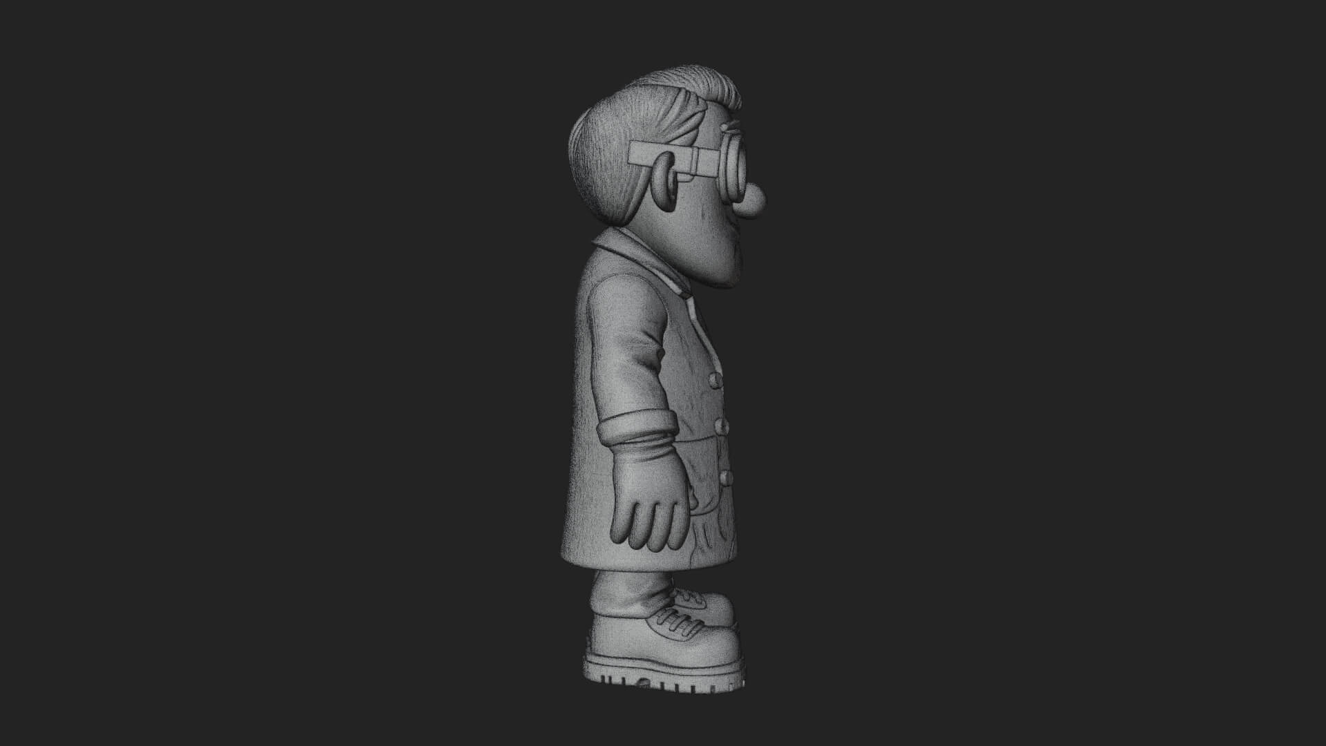Scientist Man Statue Design 6 3D Print Model 3D Model