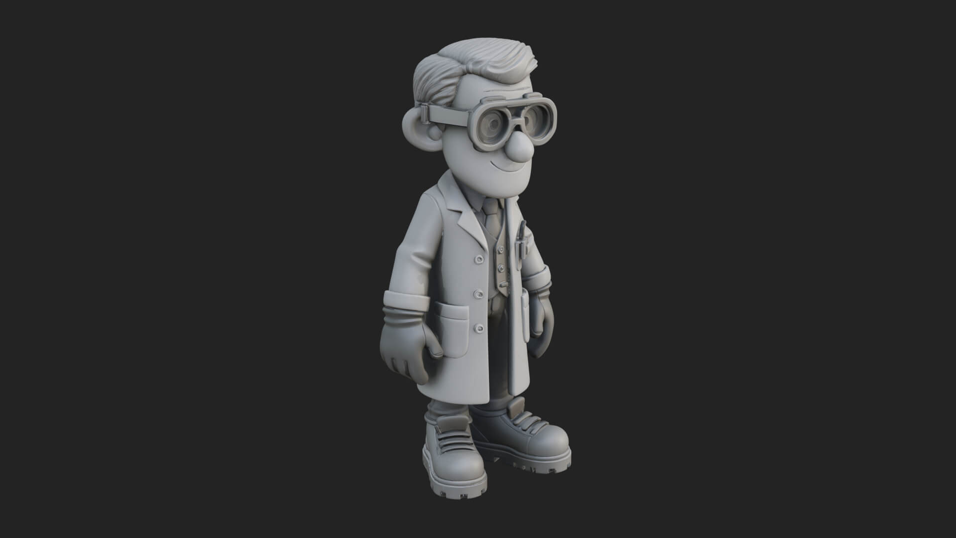 Scientist Man Statue Design 7 3D Print Model 3D Model