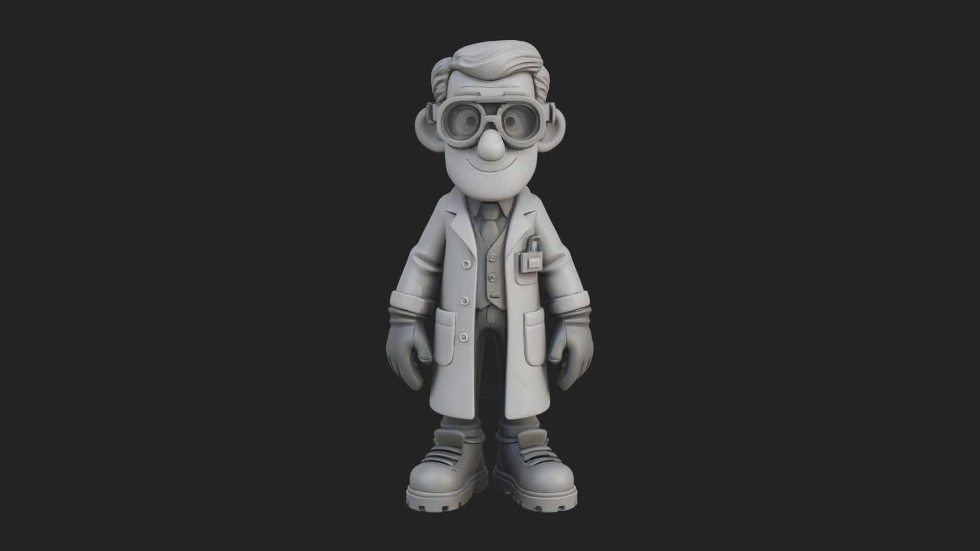 Scientist Man Statue Design 7 3D Print Model 3D Model