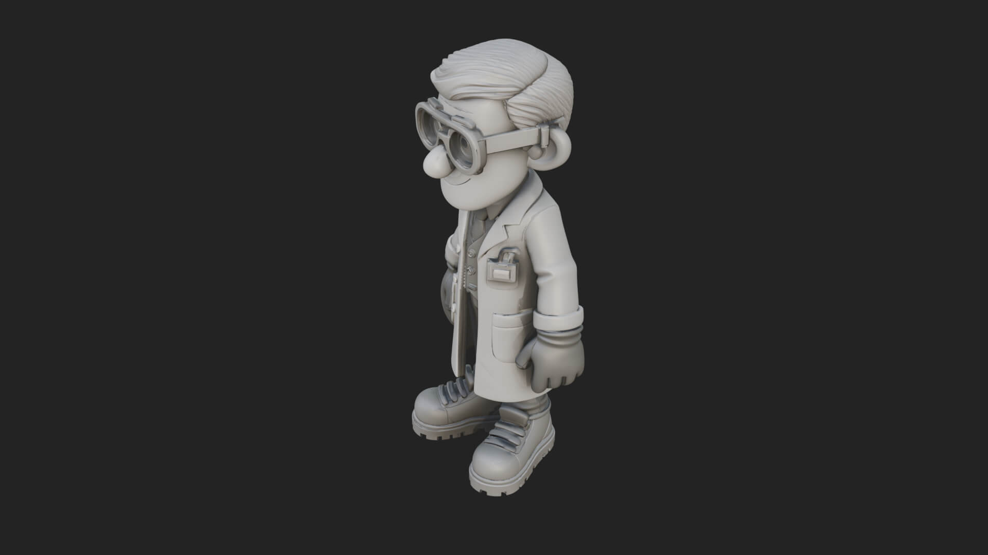 Scientist Man Statue Design 7 3D Print Model 3D Model