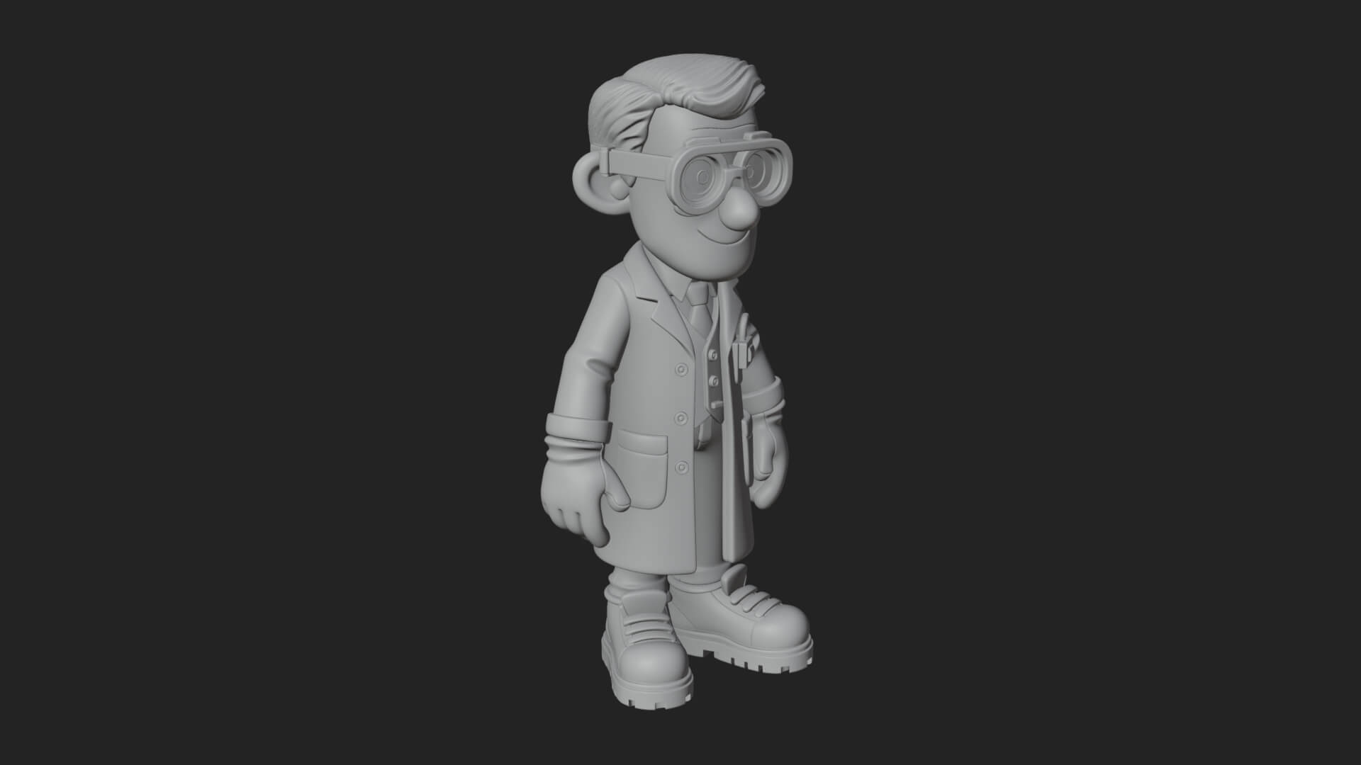 Scientist Man Statue Design 7 3D Print Model 3D Model